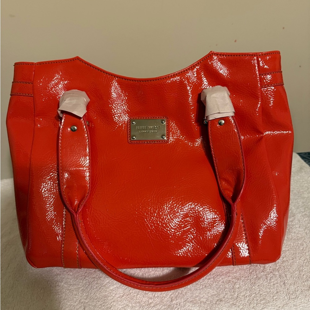 Nine West Glossy Red Shoulder Bag